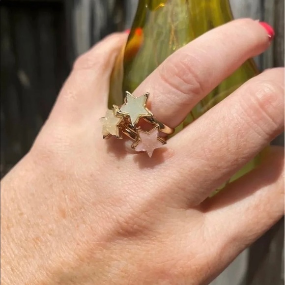 Stars earring and ring set - Picture 3 of 4